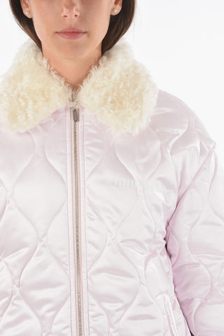 Quilted LOSANGA Puffer with Faux Fur Lining