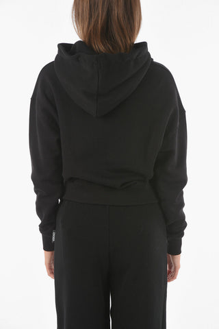 Hooded EYESTAR FLUO Swetshirt with Embossed Print