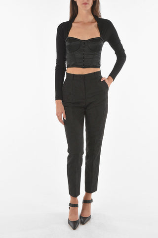 4 Pocket Jacquard Fabric Pants