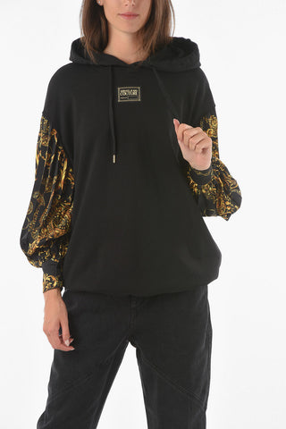 COUTURE Satin Sleeve Oversized Hoodie
