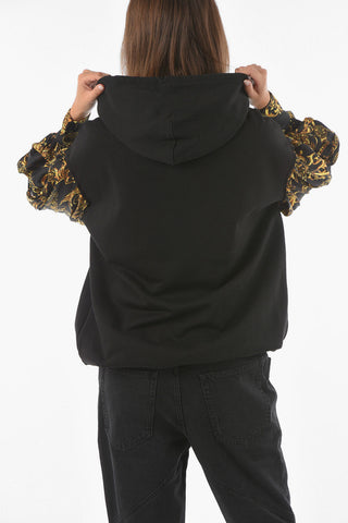 COUTURE Satin Sleeve Oversized Hoodie