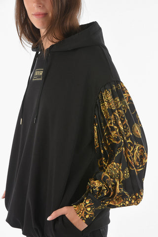 COUTURE Satin Sleeve Oversized Hoodie