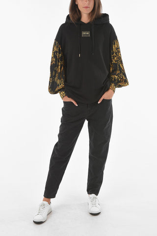 COUTURE Satin Sleeve Oversized Hoodie