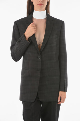 Iconic FLAG Motif Wool Blazer with Notch Lapel