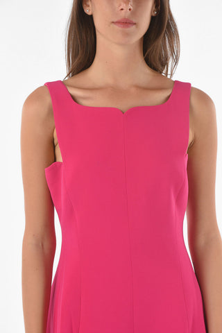 Minidress Svasato in Seta con Scollo all'Americana