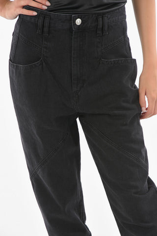 Transversal Stitching NADELOISA Mom Fit Denims