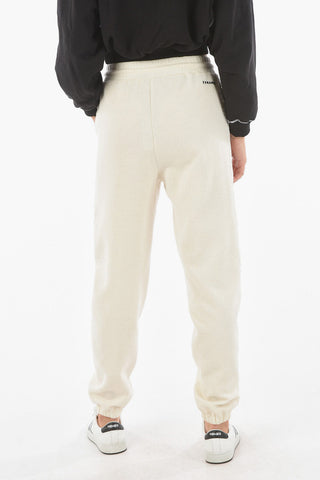 Wool Blend Jogger Pants with Side Laced Detailing