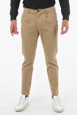 Single -pleated PENCES Chino Pants