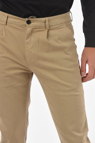 Single -pleated PENCES Chino Pants