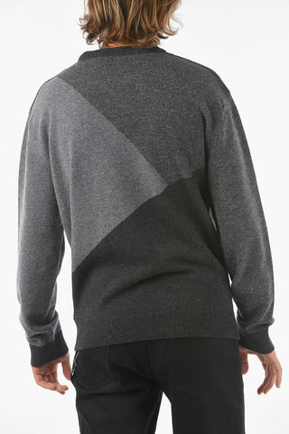 ZZEGNA 3 Tones Wool Crewneck Sweater