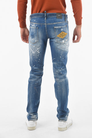 17 cm Slim Fit Vintage Effect Distressed Jeans