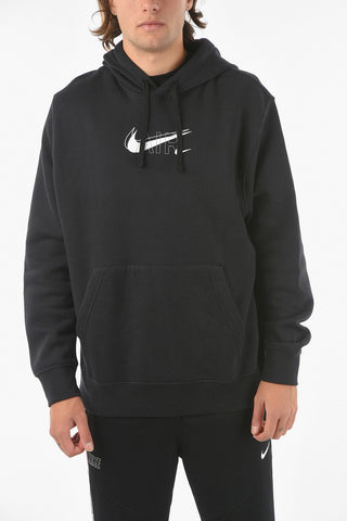 Brushed Cotton Hoodie with Maxi Pocket on The Front