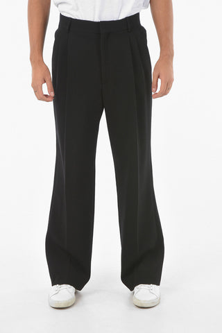 Merino Wool Double Pleated Pants