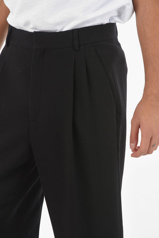 Merino Wool Double Pleated Pants