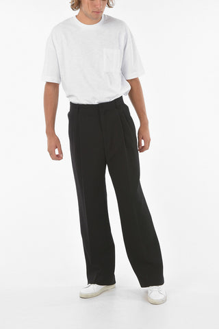 Merino Wool Double Pleated Pants