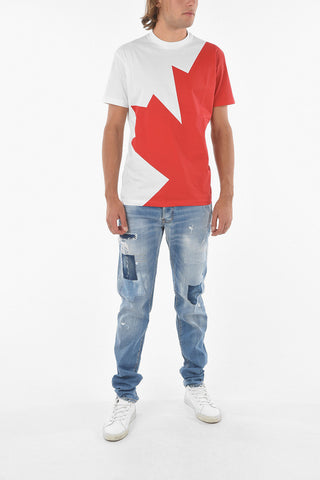 T-Shirt Girocollo COOL FIT Con Maxi Stampa