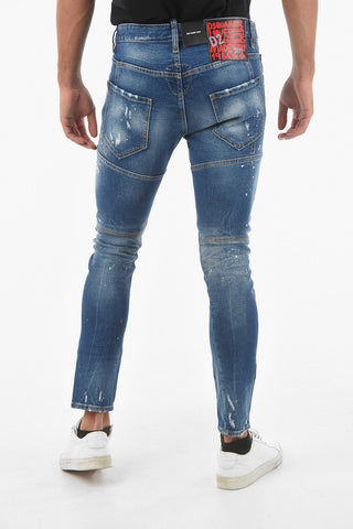 Jeans Effetto Vintage TIDY BIKER FIT Distressed 15 cm