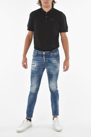Jeans Effetto Vintage TIDY BIKER FIT Distressed 15 cm