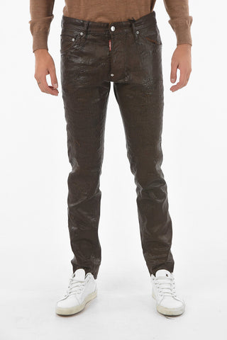 Cracked Effect COOL GUY FIT Painted Pants 17 cm