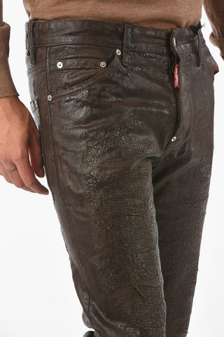 Cracked Effect COOL GUY FIT Painted Pants 17 cm