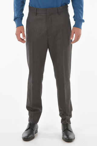 Virgin Wool Herringbone Chino Pants