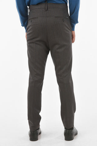 Virgin Wool Herringbone Chino Pants