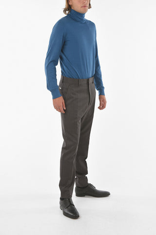 Virgin Wool Herringbone Chino Pants
