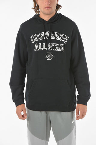 ALL STAR Standard Fit Hoodie with Hood and Logo Print