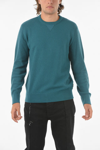 Ribbed Wool Crewneck Sweater