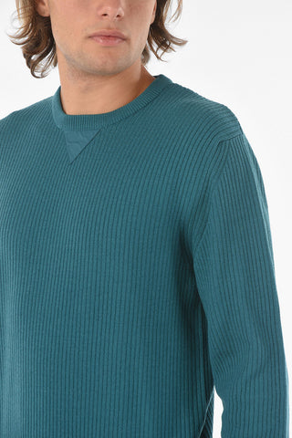 Ribbed Wool Crewneck Sweater