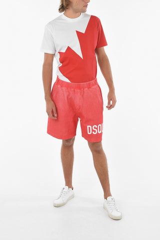 Sponged Effect RELAXED FIT Short With Elastic Waist