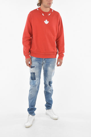 Logoed Crewneck COOL FIT Sweatshirt Paint Effect