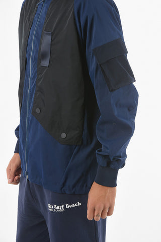 Zip Closure Two-Tone Bomber