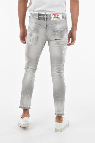 Frayed Hem COOL GUY CROPPED Jeans 17cm