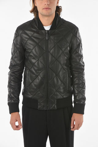 HOMME Bomber STATEMENT in Pelle Trapuntata