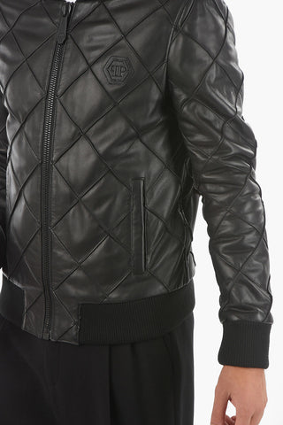 HOMME Bomber STATEMENT in Pelle Trapuntata