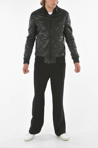 HOMME Bomber STATEMENT in Pelle Trapuntata