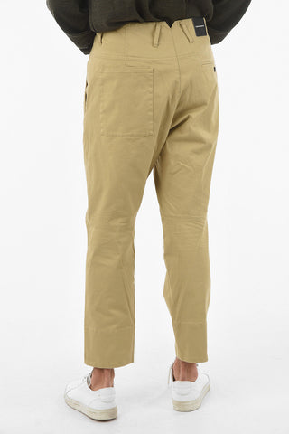 Pleated ELASTIC AVIATOR FIT Button Closure Pants 