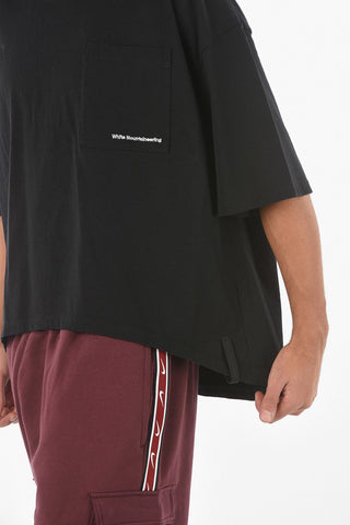  Oversized Fit Crew-Neck T-shirt with Breast Pocket