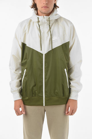 Two Tone Lightweight Windbreaker Jacket with Hood