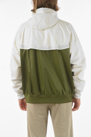 Two Tone Lightweight Windbreaker Jacket with Hood