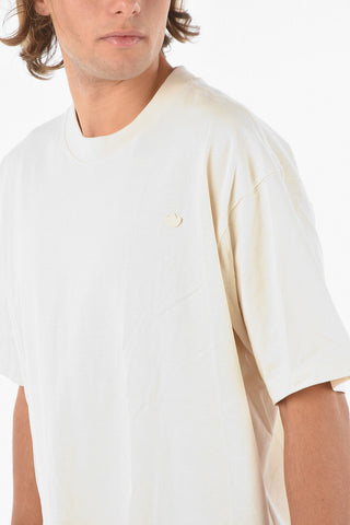 Cotton Crew-neck T-shirt With Embroidered Logo