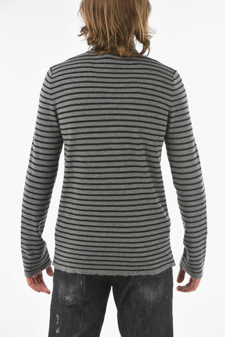 Pullover Collo Alto Stampato A Righe