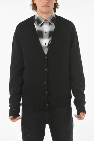 Heavy Cashmere Cardigan with V-Neck