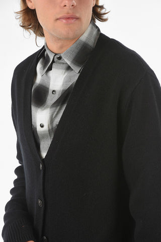 Heavy Cashmere Cardigan with V-Neck