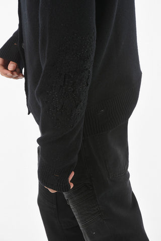 Heavy Cashmere Cardigan with V-Neck
