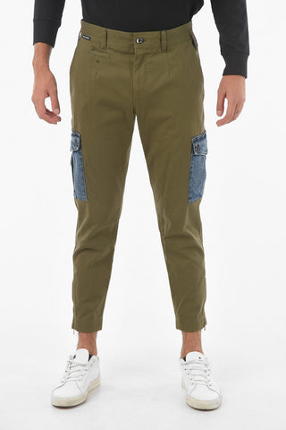Denim Pocket Cotton Cargo Pants