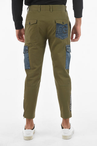 Denim Pocket Cotton Cargo Pants