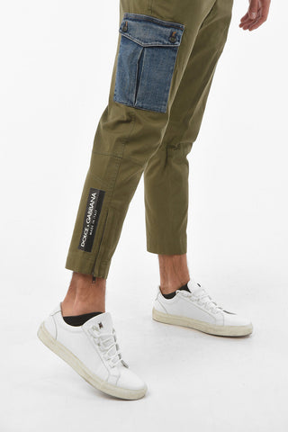 Denim Pocket Cotton Cargo Pants