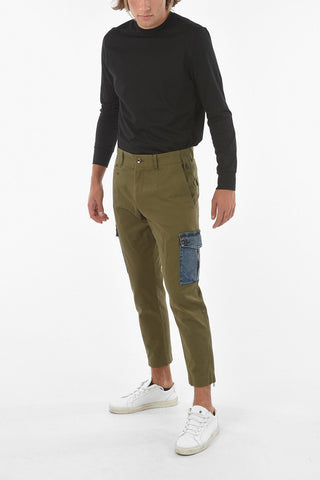 Denim Pocket Cotton Cargo Pants